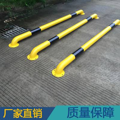 加油站114管防撞护栏杆 黄黑M型围栏杆 防止碰撞U型挡车杆