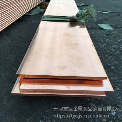 天津友振金属供应：纯铜排 导电铜排 80*8 100*10铜母线排 大规格紫铜排 防雷接地铜排