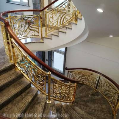 别墅装饰楼梯专用铝艺雕花镂空楼梯护栏