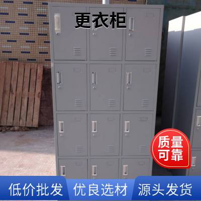12门员工储物柜生产商 双开门带锁置物柜图片
