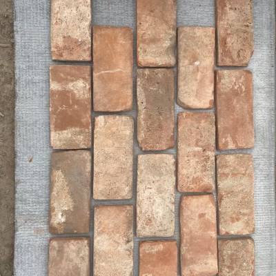 旧红砖皮 老红砖片 旧砖切片 仿旧砖 古建墙砖 仿古建筑墙面材料厂