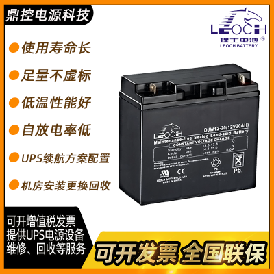 LEOCH理士12V20PzV40固定型管状极板密封蓄电池12V40AH铅酸胶体