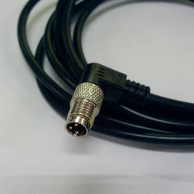 上海科迎法M8连接器3针弯头防水阻燃连接器插头