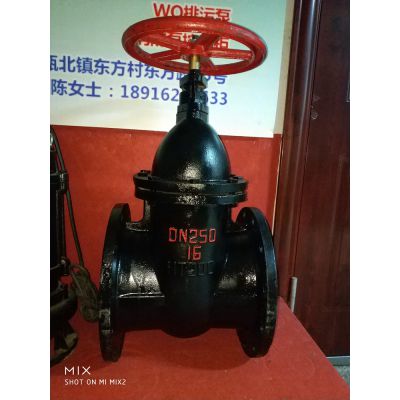 义乌市 铸铁暗杆法兰闸阀【冠桓阀门】Z45T-10/16