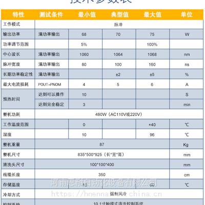 手持式激光清洗机 激光清洗激光除锈恩耐激光除锈机