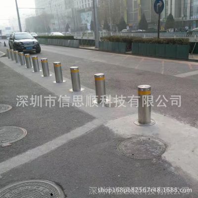 湖南升降路桩厂家批发XSS-S273电动液压伸缩路障 不锈钢防撞柱