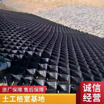 蜂巢土工格室厂家 HDPE聚乙烯护坡土工格 拉伸格室植草绿化