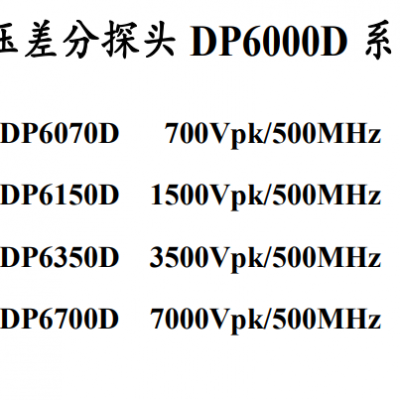 ֪ ѹ̽ͷDP6000Dϵ ***ﵽ500MHz