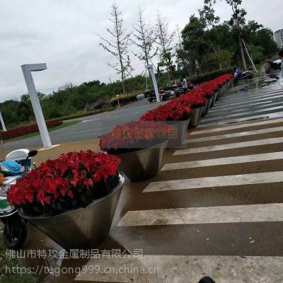 香港不锈钢大花盆定制 特攻户外绿化带304特大花盆花器 价格 厂家 中国供应商