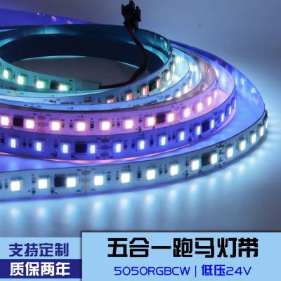 工厂现货LED幻彩灯带5050RGBW五合一幻彩低压光效可编程户外防水