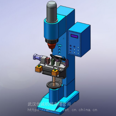 压力表连杆铆接机 优诚径向铆接案例 活动支架旋铆机