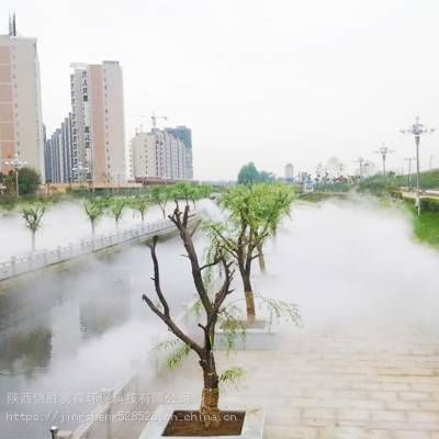 西安雾森设备厂家 户外景观造雾系统 喷雾造景 人造雾成套系统报价