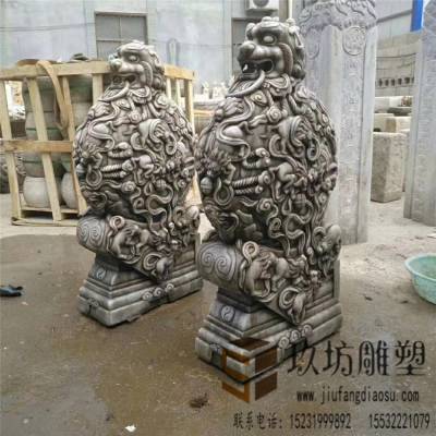 石雕门墩 酒店宾馆石鼓 石墩门口摆件一对