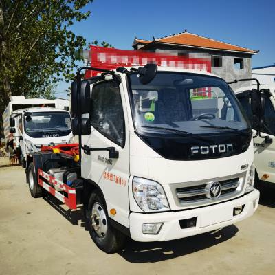 国六勾臂车5方8方 生活垃圾处理勾臂垃圾车 配套规格5方垃圾箱