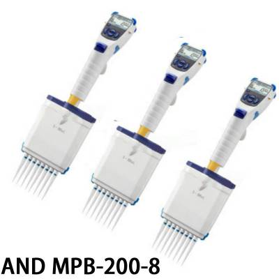 日本AND爱安德多通道电动移液器MPB-200-8自动移液器MPB-1200-8