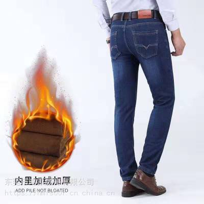 新疆加绒男装牛仔裤都是在哪里进货的加绒加厚低价男装打底牛仔裤休闲商务版的便宜货源