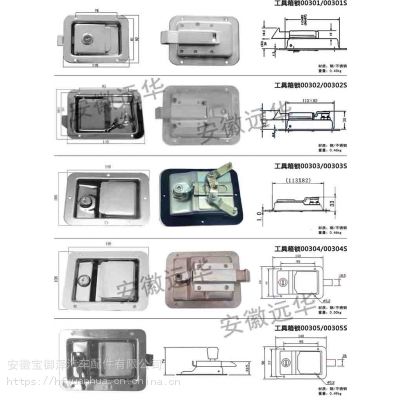 清障车洒水车叉车油罐车工具箱门锁 行李舱锁具 不锈钢方锁柜锁