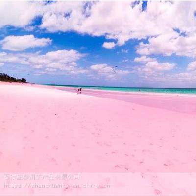 人造沙滩填充粉色沙子 游乐场网红粉色沙滩 高温烧结彩砂*** 彩砂颜色可定制