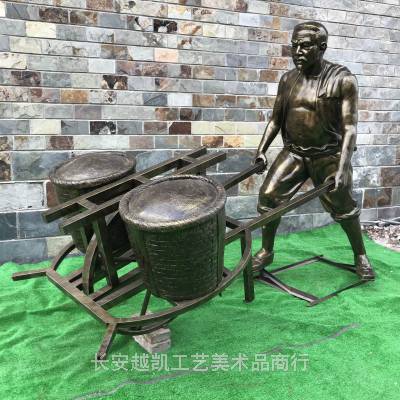 制造构件古代人物 小推车造型雕塑 城堡形式