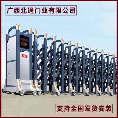南宁市学校电动伸缩门 栅栏电动伸缩门 工艺精湛