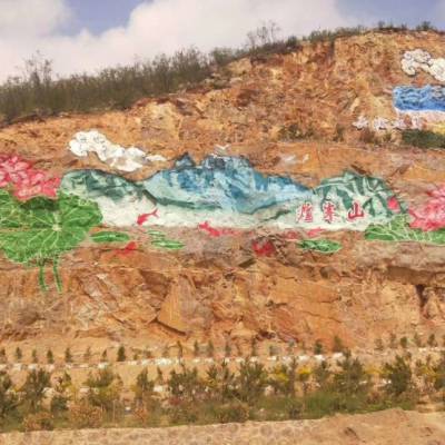 四川绵阳高空外墙彩绘壁画,电厂冷却塔烟囱凉水塔手绘墙涂鸦,蜘蛛人天桥油漆