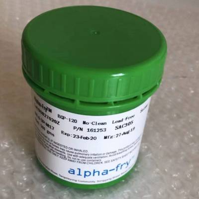 alphafryegp120阿尔法无铅含银免清洗锡膏sac305smt锡膏500g罐