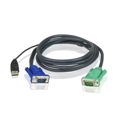 ATEN宏正   2L-5201U    1.2M USB 接口切换器连接线+3 in 1 SPHD