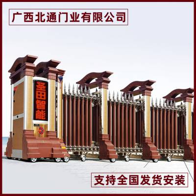 南宁市厂房电动伸缩门 网格型电动伸缩门 成品现货