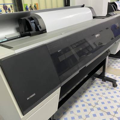 二手爱普生EPSON9908宽幅相片艺术品菲林热转印金银卡喷墨打印机 背胶