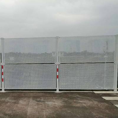 户外工程喷绘金属板围挡 2米/2.5米高拼装白色冲孔护栏