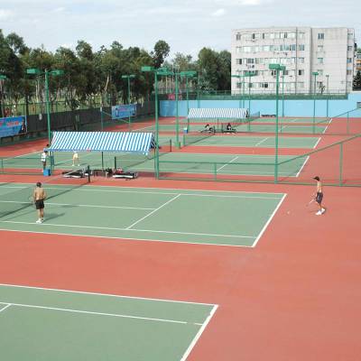天津西青区网球场地面施工划线丙烯酸进口材料
