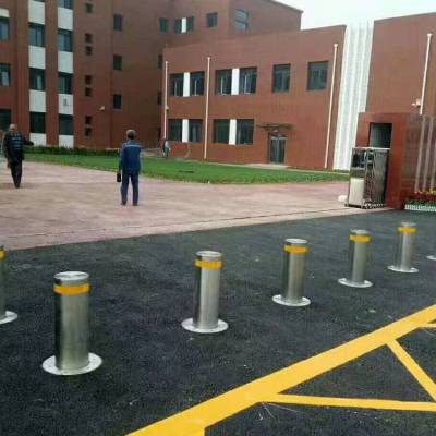 不锈钢防护栏杆柱学校隔离路桩自动升降智能遥控管理无人值守停车