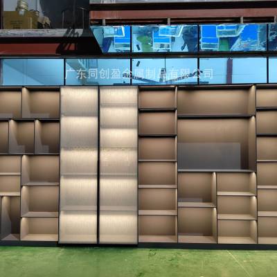 同创盈生产定制现代简约不锈钢铝蜂窝拆装展示柜