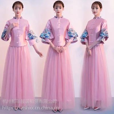 杭州哪里能租到不错的新娘敬酒服伴娘中式礼服？