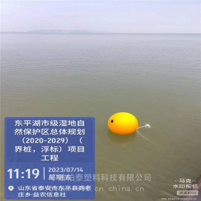 塑料深水圆球浮标 生态湿地保护区界桩浮球 水域施工航道助航灯浮