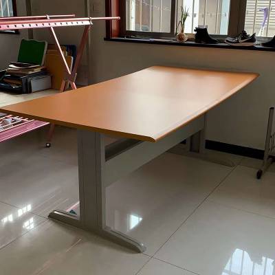 民旭科技供应钢制阅览桌 稳定牢固光滑图书馆会议桌