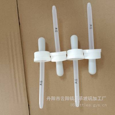 现货24牙压旋盖胶头滴管大吸量硅胶胶头印刷刻度塑料滴管24-400塑料生发液瓶60mlpet瓶滴管盖可定制颜色
