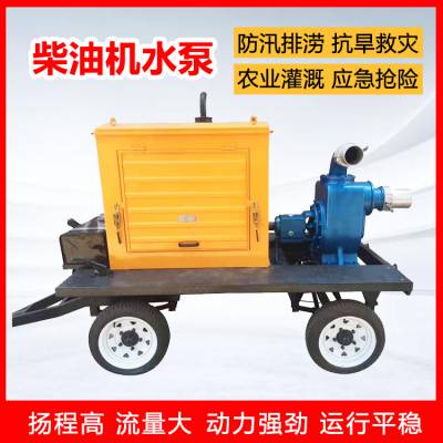 中拓 柴油机抽水泵车 移动自吸污水泵 移动式柴油水泵