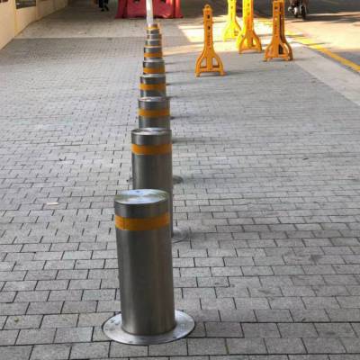 北京欧式升降柱升降路障不锈钢挡车柱液压挡车桩警示瑞廷制造