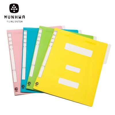 韩国进口文化munhwa喷塑索引多色彩色纸资料夹彩色纸文件夹