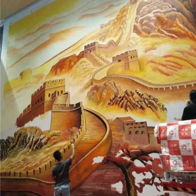 长城壁画墙绘 合肥墙体手绘 工装彩绘工作室