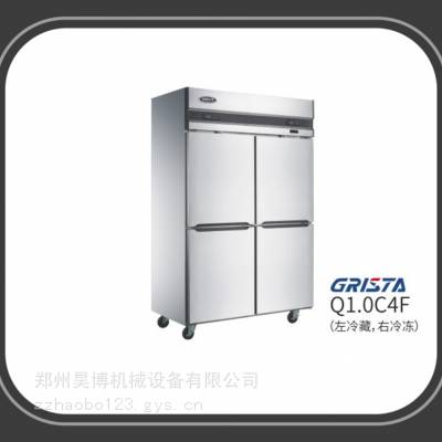 GRISTA格林斯达冷柜 Q1.0C4F饭店四门风冷双温柜 星星冷柜供应