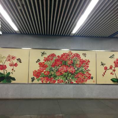 青花瓷典 定做地铁工程大型陶瓷瓷板壁画 地铁大型瓷砖画 高温烧制***