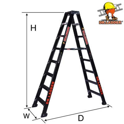 玻璃纤维人字梯dr ladder品牌双面A字梯符合住建局施工标准