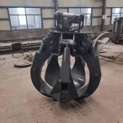 陕西 20吨挖机钩机抓子 小吨位挖机改旋转抓头 操作灵活全国发货