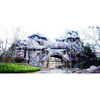 主题乐园3D效果图规划设计施工方案水泥直塑假山假树景观工程