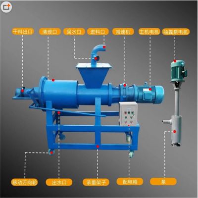 家用养殖场干湿分离机 生产蛋鸡粪便脱水机 螺旋挤压式脱水机