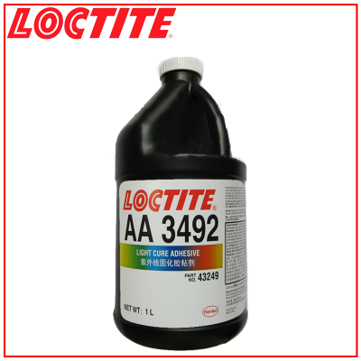 汉高乐泰 LOCTITE 紫外线固化胶 3492 透明，淡稻草色 1L/瓶