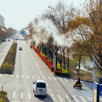 市政道路环保降尘降温设备FTD智能旋转喷雾桩