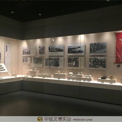 定制博物馆展柜 档案馆沿墙通柜制造 展览馆陈列柜定做